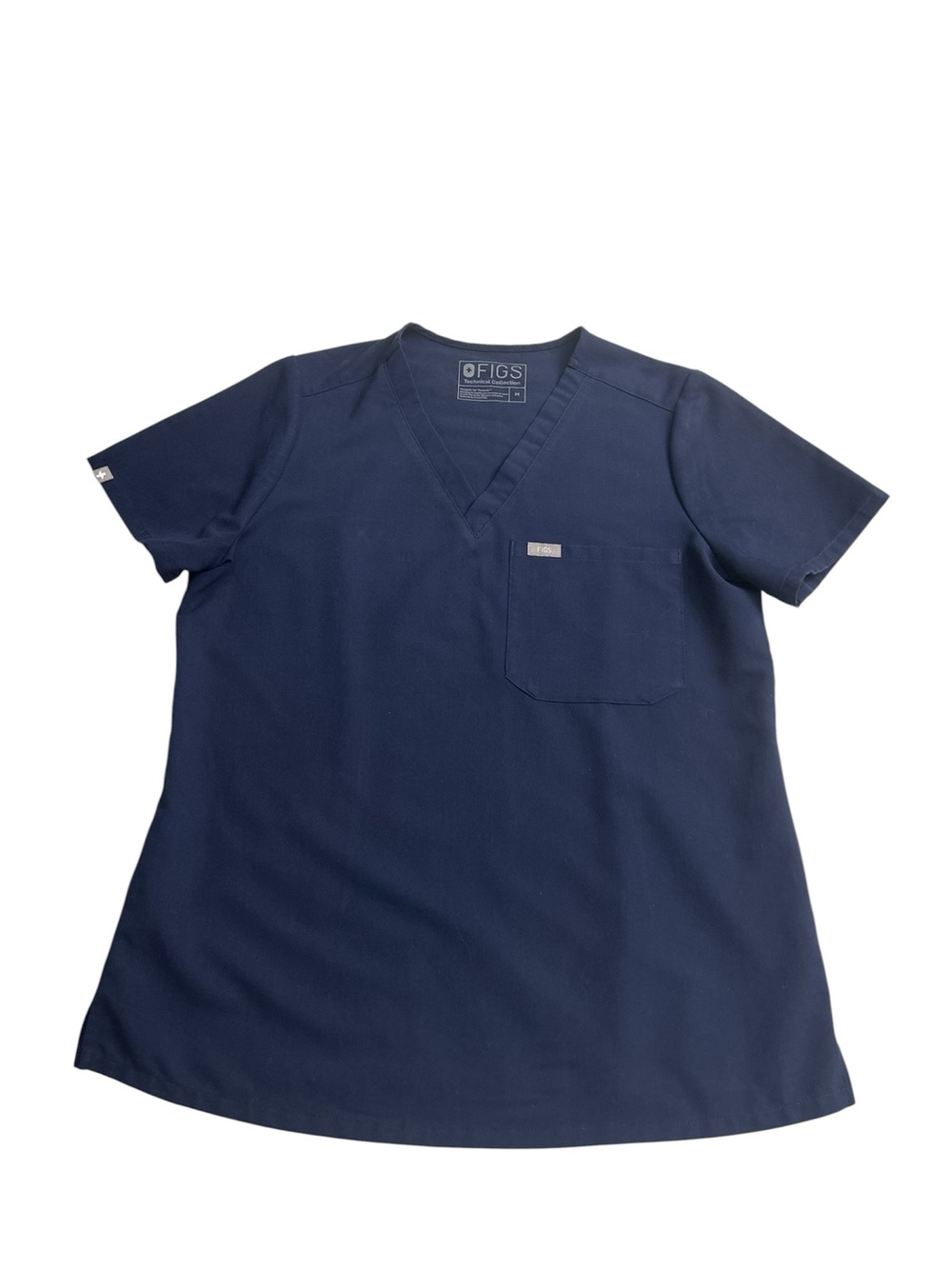 FIGS Catarina Scrub Top Women’s Medium Navy Blue V-Neck PO 1507 FW1000